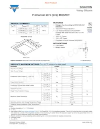 SIS407DN-T1-GE3 Datasheet Cover