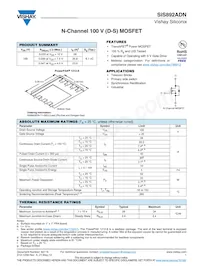 SIS892ADN-T1-GE3 Datasheet Cover