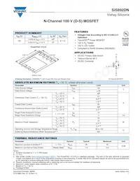 SIS892DN-T1-GE3 Datasheet Cover
