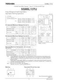 SSM6L13TU(T5L Datasheet Cover