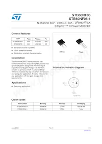 STB60NF06T4 Datasheet Cover