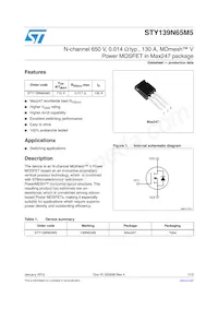 STY139N65M5 Datasheet Cover