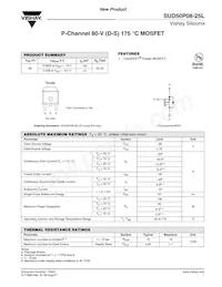 SUD50P08-25L-E3 Datasheet Cover