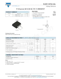 SUM110P04-04L-E3 Datasheet Cover