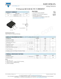 SUM110P06-07L-E3 Datasheet Cover