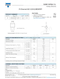 SUM110P08-11L-E3 Datasheet Cover