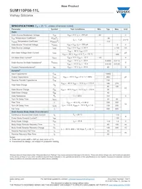 SUM110P08-11L-E3 Datasheet Page 2