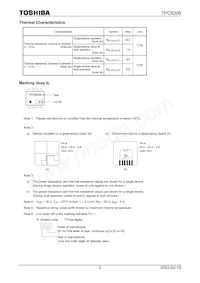 TPC8208(TE12L Datasheet Pagina 2