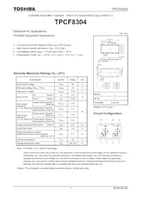 TPCF8304(TE85L Datasheet Copertura