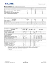 ZXMN0545G4TA Datasheet Page 2