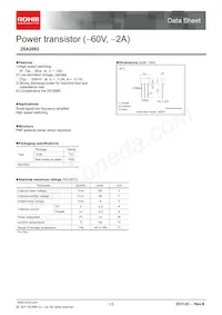 2SA2093TV2Q Datasheet Cover