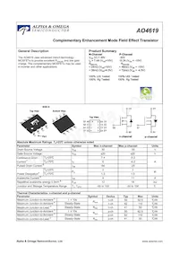 AO4619 Datasheet Cover