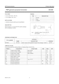 BC559C Datasheet Page 2