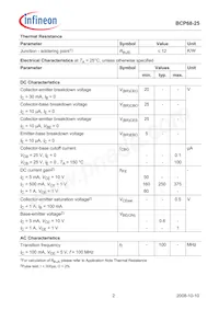 BCP 68-25 H6327 Datasheet Page 2