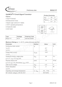 BSO211PNTMA1 Datasheet Cover