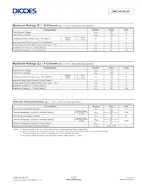 DMC3016LDV-7 Datasheet Pagina 2