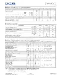 DMC3016LSD-13 Datasheet Pagina 2