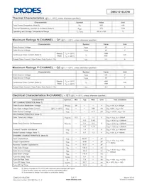 DMG1016UDW-7 Datasheet Pagina 2