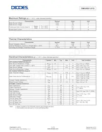DMG8601UFG-7 Datasheet Pagina 2