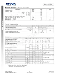 DMN1029UFDB-13 Datasheet Pagina 2