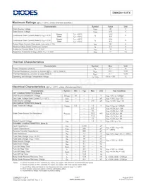DMN2011UFX-7 Datasheet Page 2