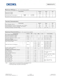 DMN2016LFG-7 Datasheet Pagina 2