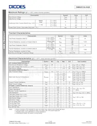 DMN2016LHAB-7 Datasheet Pagina 2