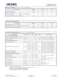 DMN2023UCB4-7 Datasheet Pagina 2