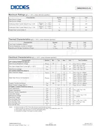DMN2990UDJQ-7 Datasheet Page 2