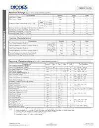 DMN3016LDN-13 Datasheet Pagina 2