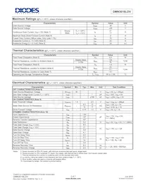 DMN3016LDV-7 Datasheet Pagina 2