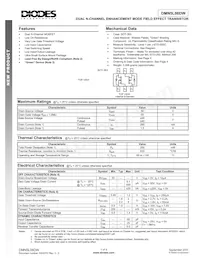 DMN5L06DW-7 Datasheet Cover