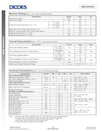 DMP3036SSD-13 Datasheet Page 2