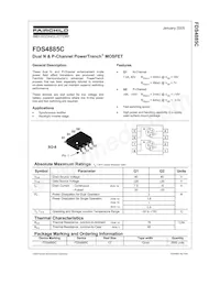 FDS4885C Datasheet Cover