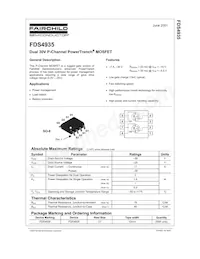 FDS4935 Datasheet Cover