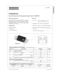 FDW9926A Datasheet Cover