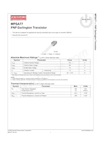 MPSA77_D75Z Datasheet Cover