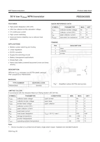 PBSS4350S Datasheet Page 2