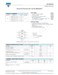 SI1034CX-T1-GE3 Datasheet Cover