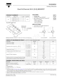 SI5938DU-T1-E3 Datasheet Cover