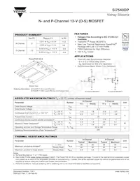 SI7540DP-T1-GE3 Datasheet Cover