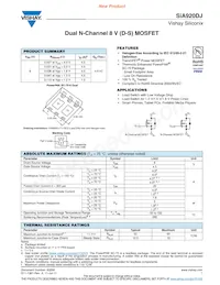 SIA920DJ-T1-GE3 Datasheet Copertura