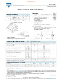 SIA929DJ-T1-GE3 Datasheet Cover