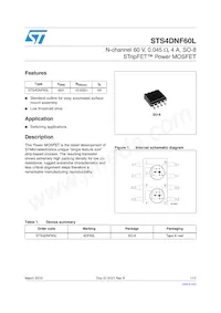 STS4DNF60L Datasheet Cover