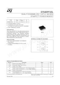 STS4DPF20L Datasheet Cover
