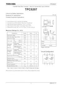 TPC8207(TE12L Datasheet Cover