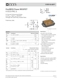 VHM40-06P1 Datasheet Cover