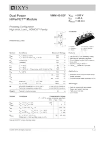 VMM45-02F Datasheet Copertura