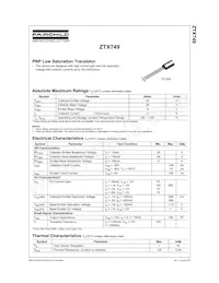 ZTX749_J61Z Datasheet Cover