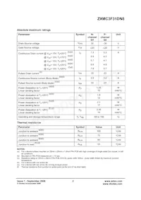 ZXMC3F31DN8TA Datasheet Page 2